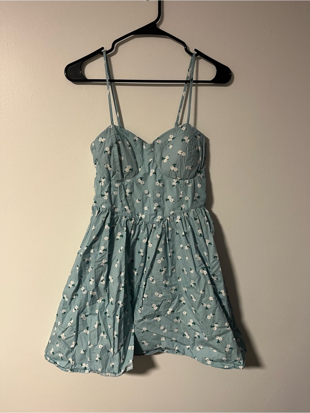 No Boundaries Light Teal Floral Mini Dress